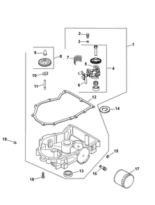 Kohler Cv730-3148 Oil Pan And Lubrication Diagram and Parts List for Z-FORCES60 (53BH5FJD-53BH5FJD050)(2013) Cub Cadet Lawn Tractor